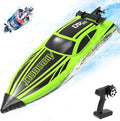volantexrc Brushless RC Boats for Adults 30+MPH Fast Remote Control Boat with 2 Rechargeable Batteries for Lakes 30+ Mins Full Proportional Boats High Speed RC Boat for Adults (79705 Green)