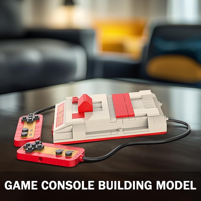 NUTCRACKER Game Console Computer Radio Building Set - Nostalgic 80s Vintage Collectible Model Home Office Decor Retro Toy Building Set Easter Birthday Gifts for Adult Girls Boys 14+ (552 Pieces)