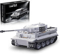 WW2 Tiger Heavy Tank S04 Building Sets Panzer VI Army Military Vehicles Collectible Model for Adults Boys 14+ 1544PCS White