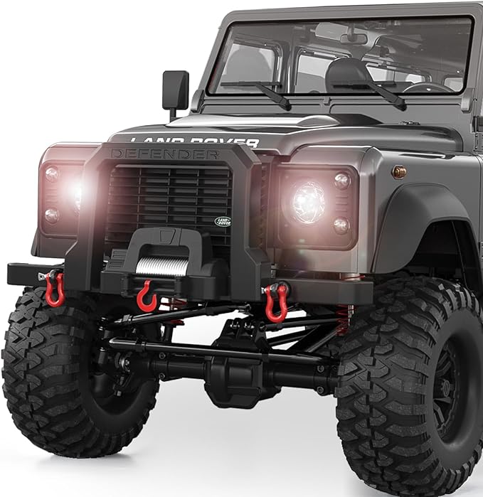 DOUBLE E 1/8 Land Rover Defender D110 RC Crawler Truck 4x4 Offroad Hobby Grade with 550 Motor for Adults E101