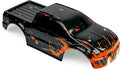 SummitLink Custom Body Compatible for T/E Maxx Shell Cover E-Maxx 1/10 Scale RC Car (Truck not Included) (Muddy Orange Over Black)