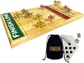 Horse Racing Game for Adults With 11 Luxurious Metal Horses (Silver Black Rose Gold) 22 Pine Wood Race Game Board Dice &amp Card Included (Log Color3)
