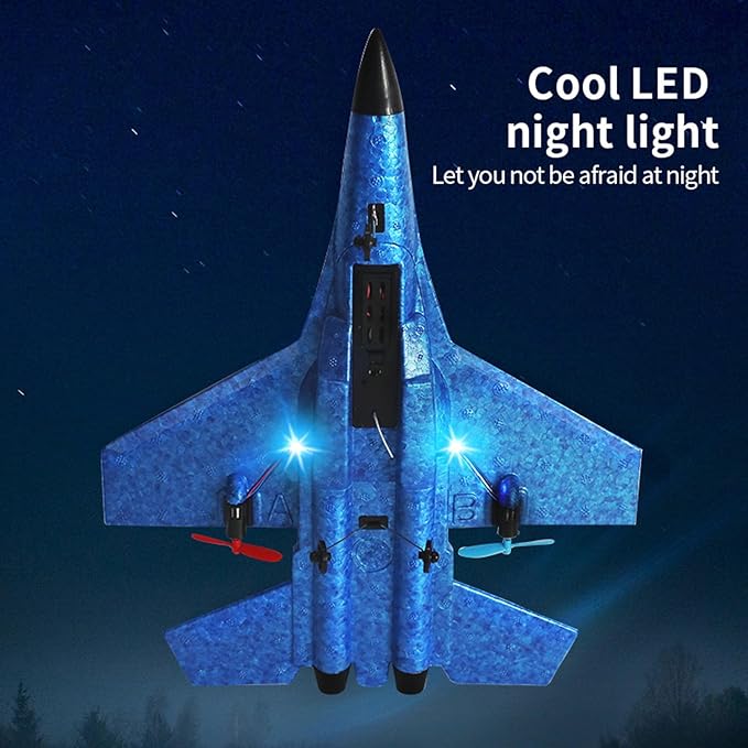 RC AirplaneGlider Aircraft.for Foam Remote Control Planes for Adults Beginners360° Flip Easy to Fly (Blue)