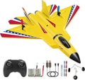 F22 Raptor RC Airplane Durable Foam Remote Control Jet with Gyro &amp LED Lights 2 Rechargeable Batteries 2.4GHz RC Glider Toy Gift for Kids Boys Girls Adults