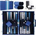 Froggod 15 inch Backgammon Sets for Adults - Classic Board Game for Adults - Portable Travel Backgammon Set for 2 Players - Perfect Adult Board Games for Gifts &amp Family Fun(Vivid Blue)