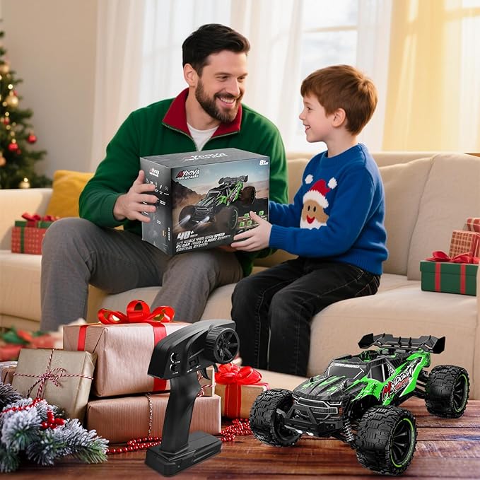 1:14 Scale RC Cars for Adults 40+KPH High Speed Remote Control Car RC Truggy 4x4 Off-Road Remote Control Truck All Terrain Waterproof Electric Car for Snow Sand Beach with 2 x 2S Batteries