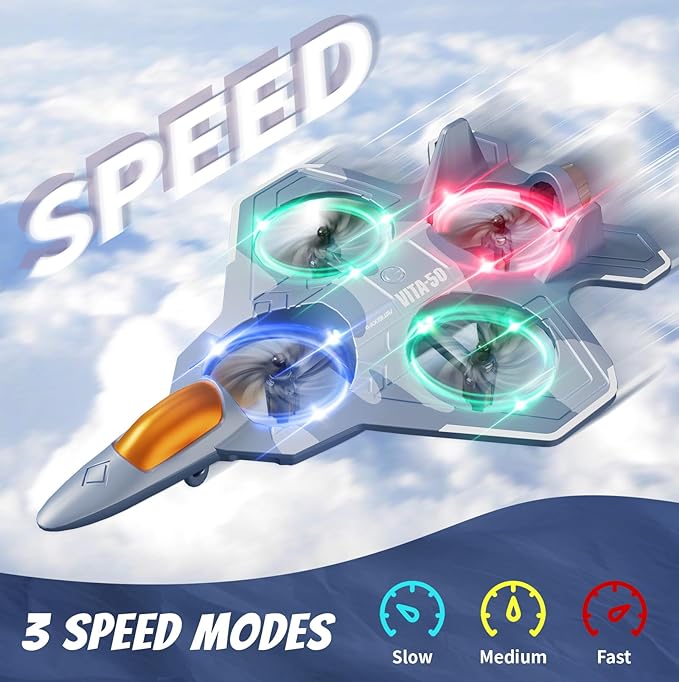 4DRC RC Planes Remote Control Airplanes with 3 Batteries Foam Remote Control Planes for Kids Adults Beginners 4-7 8-12 12-16 Remote Control Helicopter Fighter Jet Drones for Kids Adults 360° Flip