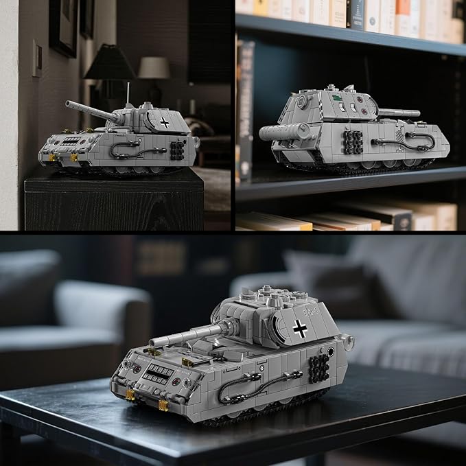 Panzer VIII Maus Building Set for Adults-Compatible with Lego Military Tank Collectible Army Model Gift Ideal for Military Enthusiasts (802 PCS)