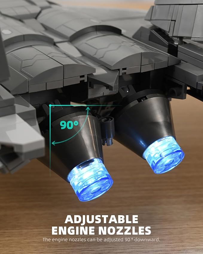 J-20 Fighter Jet Building Block Set for Adult Military Air Force Aircraft Building as Gift Giving (1106 Pieces)