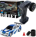 1/43 Mini RC Drift Car 2.4GHz RTR Full Proportional Remote Control Cars 4WD High Speed Racing Lights Kit and Racing Tires (4302)