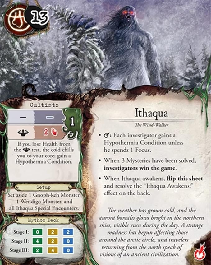 Eldritch Horror Mountains of Madness Board Game EXPANSION - Enter the Chilling Antarctic Expedition! Mystery Game for Adults Ages 14+ 1-8 Players 2-4 Hour Playtime Made by Fantasy Flight Games