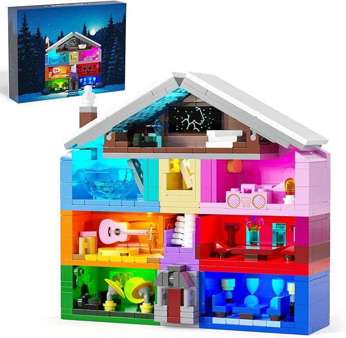 DreamCreators House Building Toys Set with Led Light Architecture Building Model Compatible with Lego Ideal Present Merch for Adults Girl 8-12 Valentine Wedding Anniversary Birthday Christmas