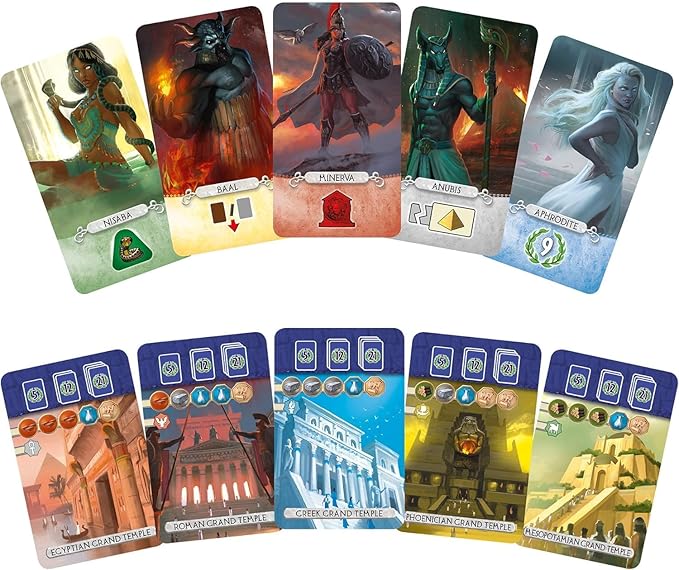 Asmodee 7 Wonders Duel Pantheon Board Game Expansion - Intense Two-Player Battles in the Ancient World Strategy Game for Kids and Adults Ages 10+ 2 Players 30 Minute Playtime