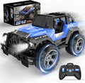 DEERC DE42 Remote Control Car RC Racing Cars1:18 Scale 80 Min Play 2.4Ghz LED Light Auto Mode Off Road RC Trucks with Storage CaseAll Terrain SUV Cars Toys Gifts for Boys Kids Girls TeensBlue