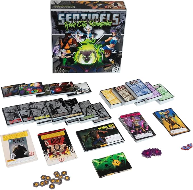 Greater Than Games | Sentinels of the Multiverse: Rook City Renegades | Cooperative Strategy Board Game Expansion | 1 to 5 Players | 30+ Minutes | Ages 14+