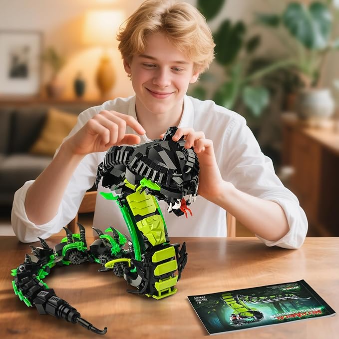 Mechanical Snake Building Sets Creative Snake Animal Collection Toy Adult Home or Office Decor STEM Building Toy Gift for Teens Girl and Boys 8-14 (689PCS)