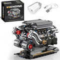 W16 Engine Building Blocks Set for Adults STEM Mini 16-Cylinder Engine Model Kit That Runs Compatible with Lego Car DIY Physical Science Experiment Toy for Teens Boys 8-14+ (801 PCS)