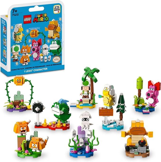 LEGO Super Mario Character Packs – Series 6 71413 Collectible Mystery Toy Figures for Kids Combine with Starter Course Playset for Extra Play