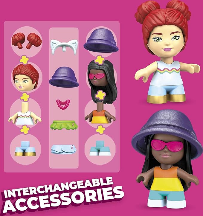 Mega Construx Barbie Convertible Beach Adventure Building Toys for Kids