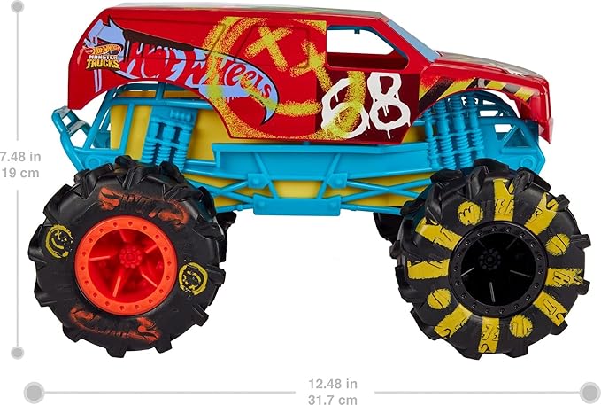 Hot Wheels RC Monster Trucks HW Demo Derby in 1:15 Scale Remote-Control Toy Truck with Terrain Action Tires