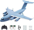 RC Airplane 2CH RC Plane Ready to Fly 2.4GHz C-17 Remote Control Airplane with 6-axis Gyro Stabilizer Globemaster III Military Transport Aircraft for Beginners Boys Kids Adults Patent Pending