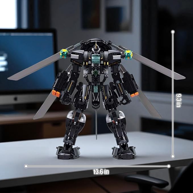 HIGH GODO Armed Mech Robot Transforming Building Blocks Set for AdultsCity Warrior Justice Hero Soldier Mech Model Building Kit Cool Creative Robots Toys Gift for Teens 545 Pieces