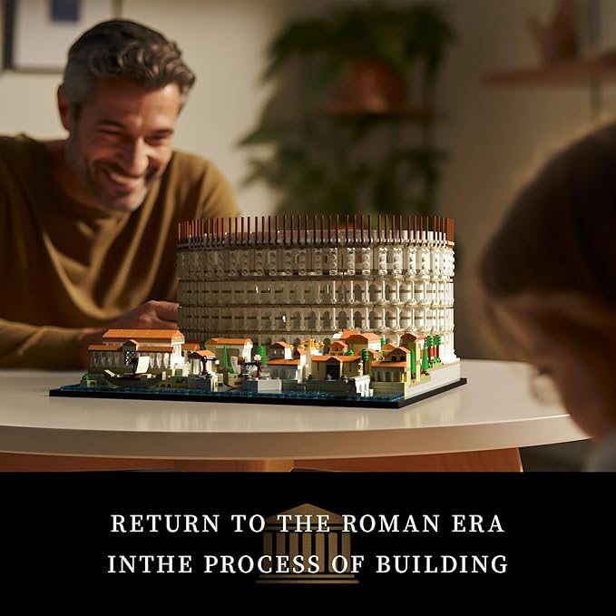 Givenni Architecture The Roman Colosseum Building Sets Collectible Model for Adults Home Décor Model Building Kit Creative DIY Activity Famous Landmarks Collection (3989Pieces)