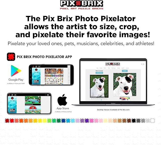 Pix Brix Pixel Art kit Puzzle Bricks - Girl w/Pearl Earring 6 400 Pieces - Patented Colorful Building Bricks to Recreate This Famous Print Create Builds Without Water Iron or Glue