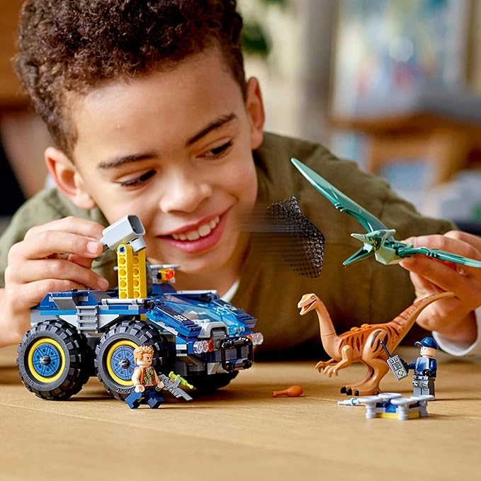 LEGO Jurassic World Gallimimus and Pteranodon Breakout 75940 Dinosaur Building Kit for Kids Featuring Owen Grady Claire Dearing and ACU Trooper Minifigures for Creative Play (391 Pieces)