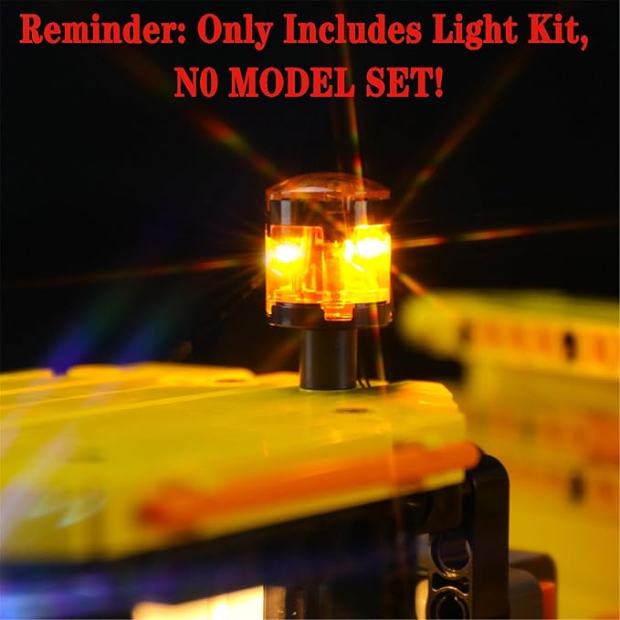 LED Light Set Compatible with Lego 42114 6x6 Volvo Articulated Hauler Technic Building Blocks Model - Model Set NOT Included