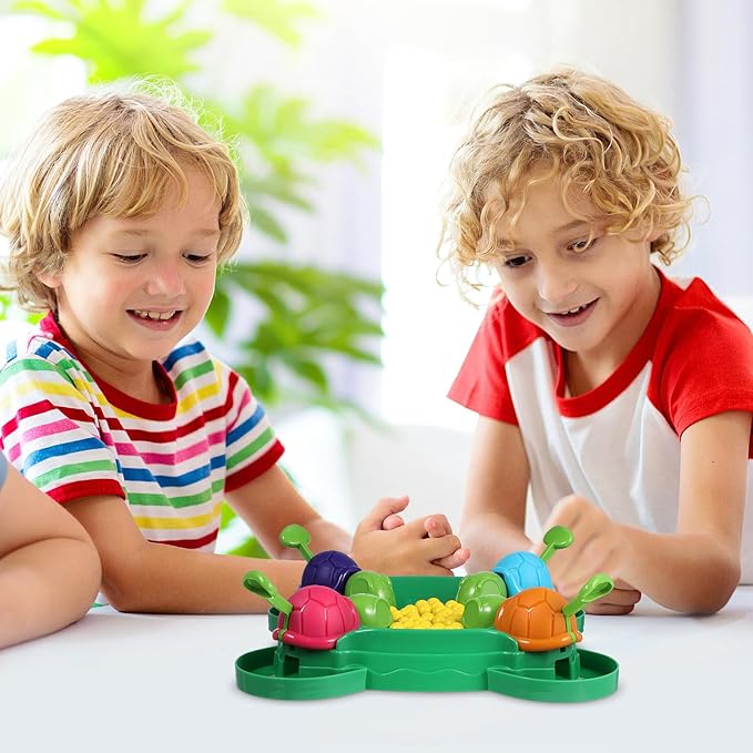 Turtle Board Game: Hungry Board Game for Kids - Table Bean Chessboard Pre-School Early Educational Toys for 4-2 Players Ages 2+