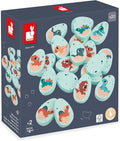 Janod Dino - Dinosaur Memory Game - 20 Wooden Dino Eggs with 10 Prehistoric Pairs - Cooperative or Competitive Early Learning Game - Ages 2-5 Years - J05826
