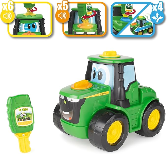 John Deere Key n Go Johnny Tractor 13 Interactive Features 47500 LP83017