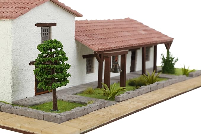 California Mission San Francisco Solano – 3D Mini-Bricks Architecture Kit 1250 Pieces Plaster Brick Construction Set Stem Educational Model for Teens &amp Adults