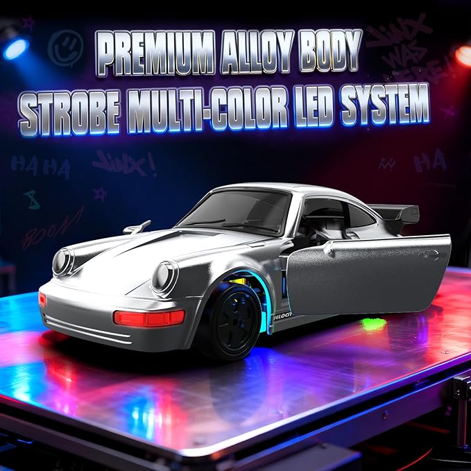 RC Drift Car 1/43 Mini RC Drift Car with Gyro 2.4GHz Full Proportional Control 20KM/H 4WD High Speed Remote Control Alloy LED Lights &amp Drift Tires Toys Gift for Adults Boys and Girls