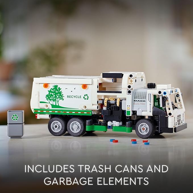 LEGO Technic Mack LR Electric Garbage Truck Toy Buildable Kids Truck for Pretend Play Great Gift for Boys Girls and Kids Ages 8 and Up who Love Recycling Toys and Vehicles 42167