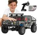 1:12 RC Car Toy 4WD 2.4GHz Remote Control Off-Road Crawler Vehicle IPX4 Waterproof 13MPH Full Metal Chassis with LED Lights Rechargeable Batteries for Adults Kids 8+ (Black)