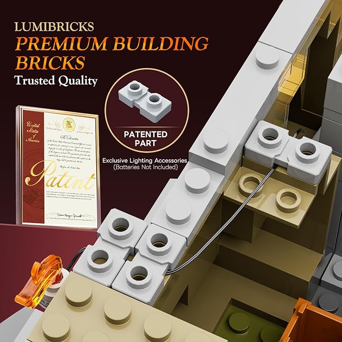 Medieval King's Castle Treasury Building Bricks Set - Middle Ages City Town Modular Collection Display Kit with Minifigures 3209 Pcs for Adults &amp Teens