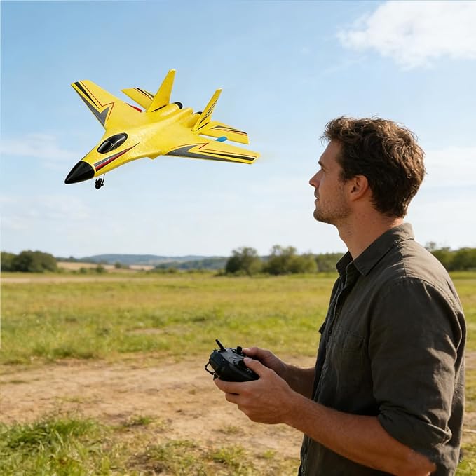 RC AirplaneGlider Aircraft.for Foam Remote Control Planes for Adults Beginners360° Flip Easy to Fly (Blue)