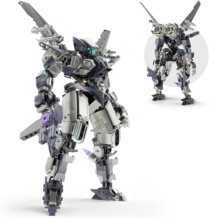 HIGH GODO J35 Mech Robot Transforming Building Blocks Set for Adults Combat Warrior Justice Hero Soldier Mech Model Building Kit Cool Creative Robots Toys Gift for Teens 14+ 700+ Pieces
