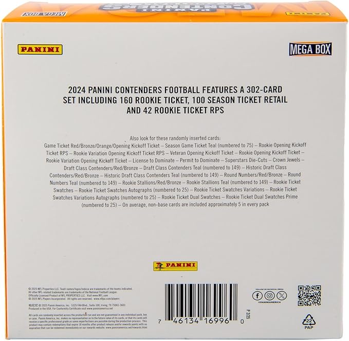 2024 Contenders Football Trading Cards Mega Box