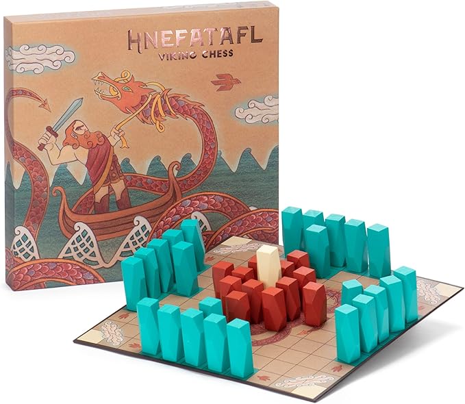 Hnefatafl Viking Chess Set - Authentic Traditional Two-Player Strategy Board Game Classic - Historic European Tabletop Asymmetric War Game
