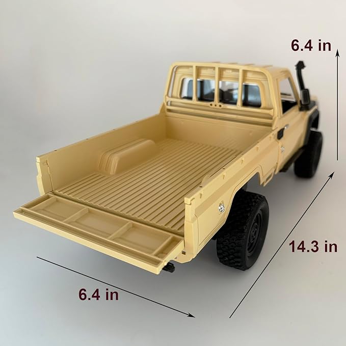 RC Crawler Remote Control Rock Crawler RC Truck 4x4 1/12 Scale Toyota Land Cruiser Off Road Pickup Proportional Steering 2 Speed RTR All Terrain 280 Motor 2 Batteries Hobby Car Adult MN82