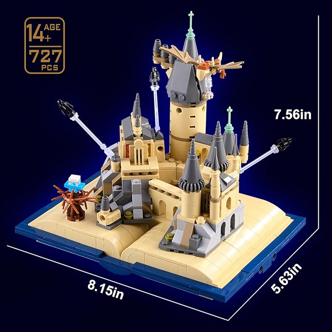 Magic Castle Building Set Education Architecture Building Blocks Kit Collectible Castle Model Toys for Adults Teens Fans 14+ (564Pieces)