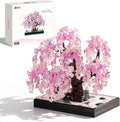 Wise Block Cherry Blossom Tree Building Block Set for Adult 900 Pcs Artificial Bonsai Tree Plants for Home Decor Adult Ages 18+Easter Gift for Women Set