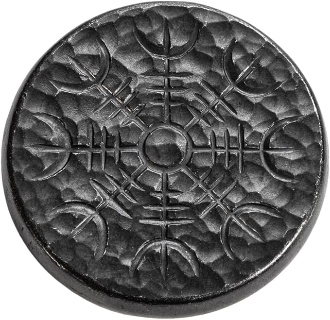 Norse Dual Stave in Iron Vegvisir and Helm of Awe