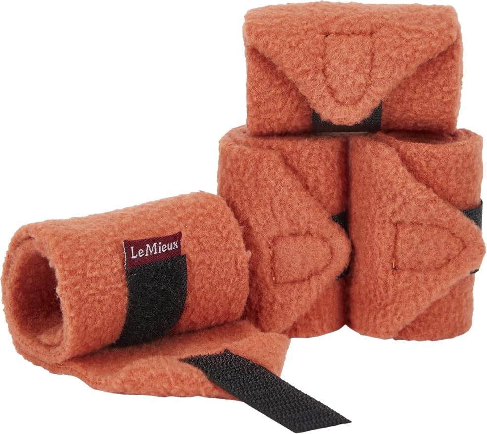 LeMieux Toy Pony Bandages for Toy Pony - Fleece - Simple Fastening - Suitable for Ages 3 Years + - Apricot