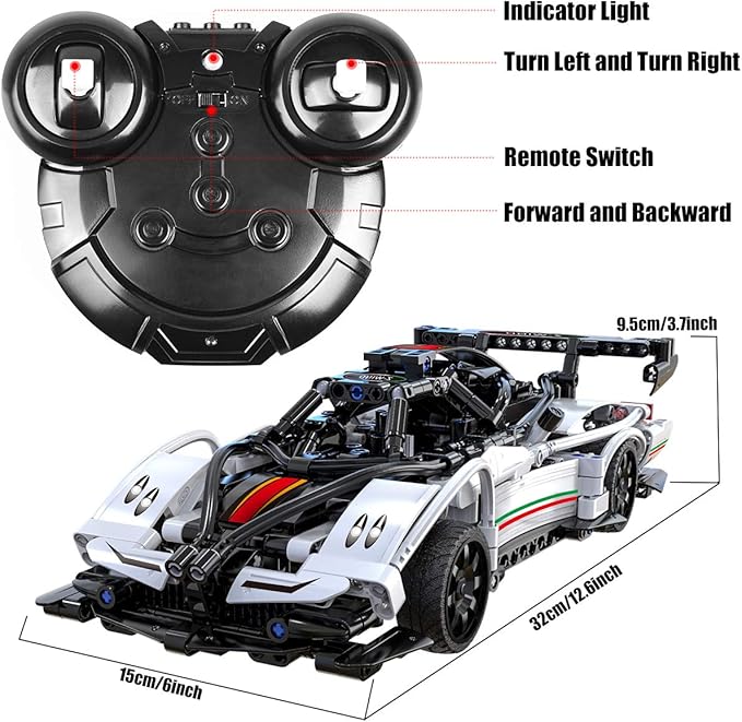 STEM Buidling Toys for 6 7 8 9 10 11 12 + Year Old Boys Girls Gifts Remote Control Car Toy Building Sets RC Race Model Cars Building KitsLearning Toys Best Birthday for Kids (457PCS)