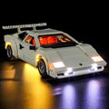 LED Light Set Compatible with Lego 10337 Lamborghini Countach 5000 Quattrovalvole Icons Building Blocks Model - Model Set NOT Included