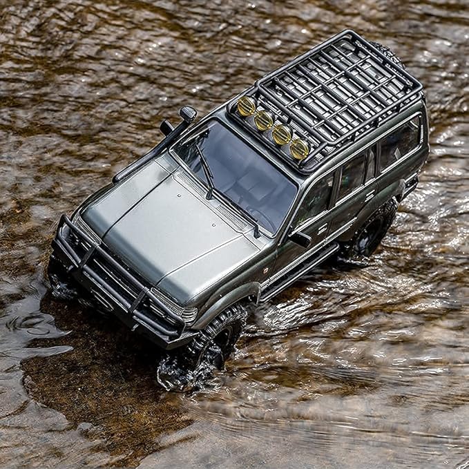 Fms FCX18 1/18 Land Cruiser RC Rock Crawler Scale Katana Toyota RC Car 2.4Ghz 4WD Off-Road Waterproof RC Trucks Vehicle RTR All Terrains Hobby Grade Climbing Car for Boys Adults